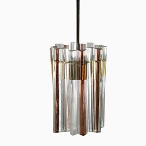 Lámpara de techo de cristal de Murano, años 50