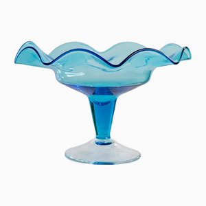 Vintage Murano Glass Bowl in Blue, Italy, 1980s