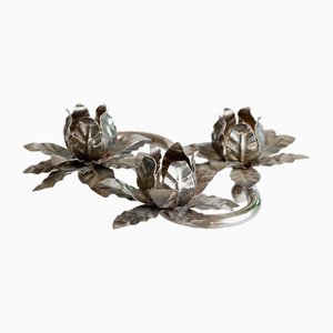 Vintage Silver-Plated Candlestick, Italy, 1960s
