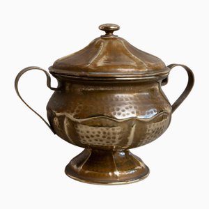 Vintage Handmade Brass Tin with Lid, Italy, 1940s