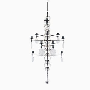 Grand Lustre Vintage à 12 Bras par Erik Höglund