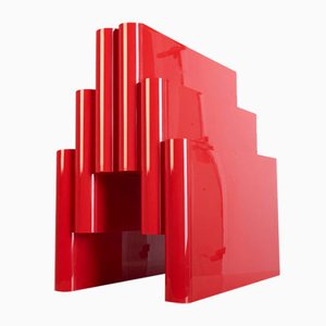 Red Magazine Rack by Giotto Stoppino for Kartell, 1970s