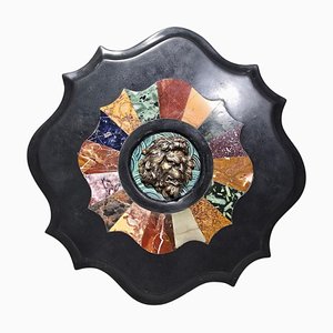 Italienische Plakette aus Hartstein und Silber, Frühes 19. Jh.