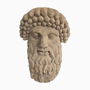 Greek God Face in Terracotta, 1950s