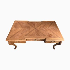 Scrivania in legno da frutto con accenti in bronzo, Francia, XIX secolo, fine XIX secolo