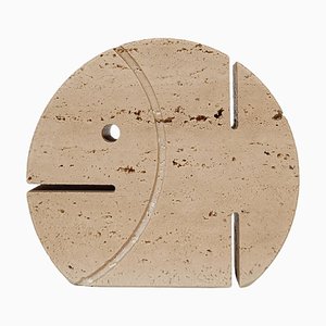 Mid-Century Modern Italian Travertine Fish Sculpture by Enzo Mari, 1970s