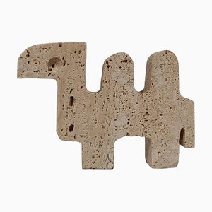 Mid-Century Modern Italian Travertine Camel Miniature by Enzo Mari, 1970s