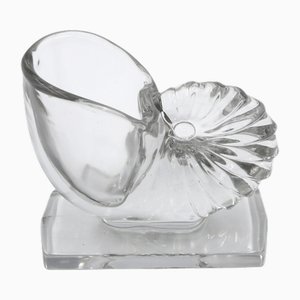 Glass Shell Bookends, 1980s, Set of 2