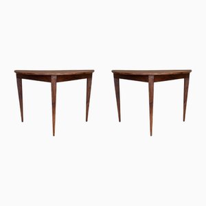 Spanish Demi Lune High Console Tables, 1890, Set of 2