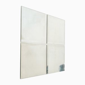 Square Glass Art Mirror by Michel Martens, Belgium, 1970s