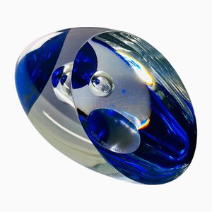 Glass Paperweight from Studio Åhus, Sweden, 1993