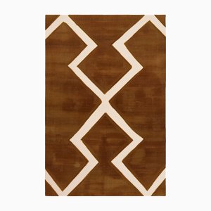 Cinnamon Modern Rectangular Rug by Tapis Studio for Hommés Studio