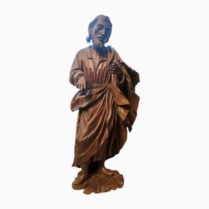 Italienischer Künstler, Statue des Heiligen Josef, 1750, Walnuss