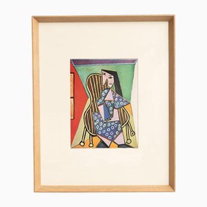 Pablo Picasso, Composición figurativa, Impresión a color, 1943, Enmarcado