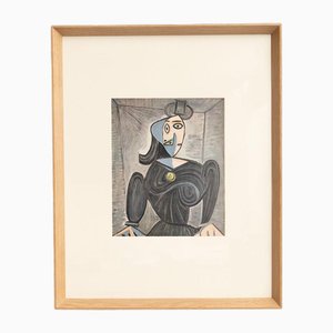 Pablo Picasso, Figurative Komposition, Farbdruck, 1943, Gerahmt