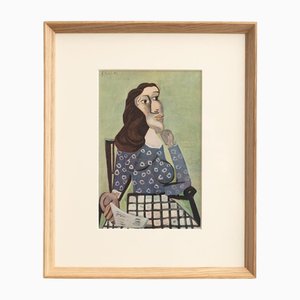 Pablo Picasso, Composición figurativa, Impresión a color, 1943, Enmarcado