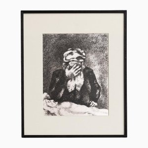 Marc Chagall, composición de la colección de la Biblia, 1956, huecograbado, enmarcado