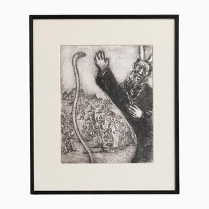Marc Chagall, composición de la colección de la Biblia, 1956, huecograbado, enmarcado