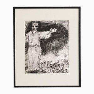 Marc Chagall, composición de la colección de la Biblia, 1956, huecograbado, enmarcado