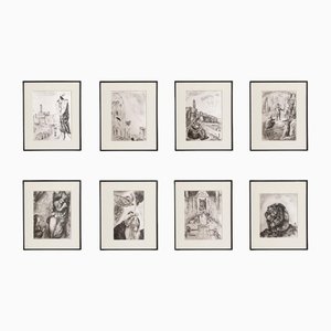 Marc Chagall, Biblical Series, 1956, Photogravure Prints, Framed, Set of 8