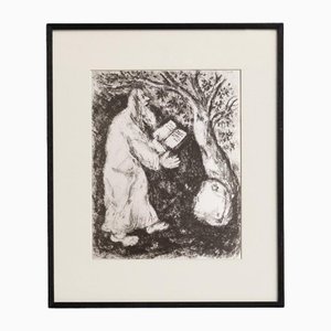 Marc Chagall, composición de la colección de la Biblia, 1956, huecograbado, enmarcado