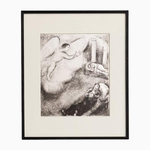 Marc Chagall, composición de la colección de la Biblia, 1956, huecograbado, enmarcado