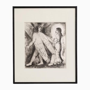 Marc Chagall, Composición de serie bíblica, 1956, huecograbado