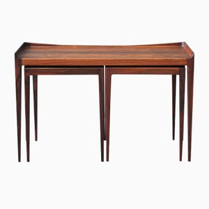 Mid-Century Danish Rosewood Nesting Tables by Kurt Ostervig for Jason Mobler