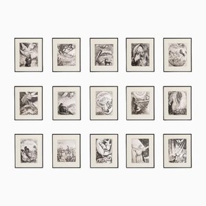 Marc Chagall, Serie de la Biblia, 1956, Grabados en huecograbado, enmarcado, Juego de 15