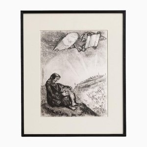 Marc Chagall, Composición de serie bíblica, 1956, huecograbado