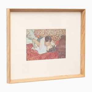 Henri De Toulouse-Lautrec, Escena Art Nouveau, Impresión de cliché en color, 1952, Enmarcado