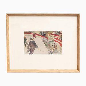 Henri De Toulouse-Lautrec, Escena Art Nouveau, Impresión de cliché en color, 1952, Enmarcado