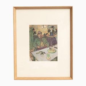 Henri De Toulouse-Lautrec, Escena Art Nouveau, Impresión de cliché en color, 1952, Enmarcado