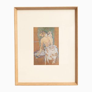 Henri De Toulouse-Lautrec, Escena Art Nouveau, Impresión de cliché en color, 1952, Enmarcado