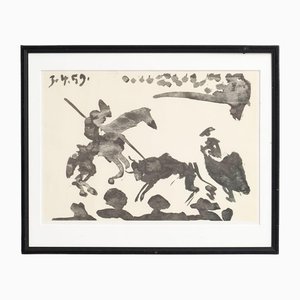 Pablo Picasso, Figurative Composition, Black and White Print, 1970s