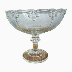 Biedermeier Style Glass Plate from Befos, Bohemia