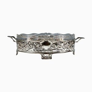 Art Nouveau Silver Jardiniere with Glass Insert from Bruckmann & Sons, Germany, 1900s
