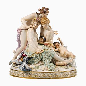 Allegorical Group the Disarming of Cupid by E. Andresen for Meissen, Germany, 1890