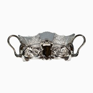 Silberner Jugendstil Pflanzer von Bruckmann & Sons für Theodor Schallmayer, Deutschland, 1890er