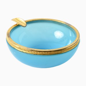 Cendrier en Verre Opalin Bleu par Vincenzo Nason, Italie, 1960s