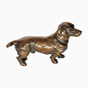 Miniature Bronze Dog Sculpture, 1905