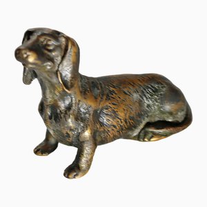 Miniature Bronze Dog Sculpture, 1905