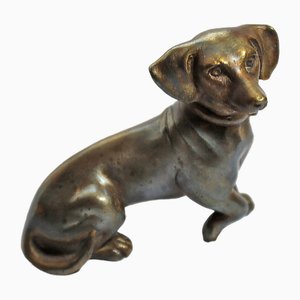 Miniatur Hundeskulptur aus Bronze, 1905