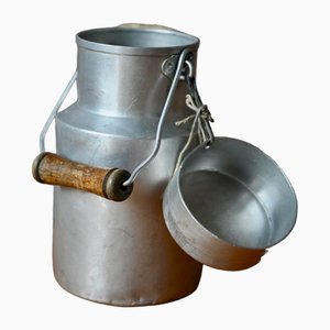 Pot à Lait Ferme Déco Vintage en Ferblanterie