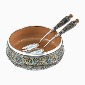 Saladier de Doulton Lambeth, 1900s, Set de 4