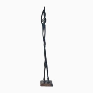 Tall African Bronze Sculpture, 1970s