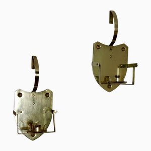 Mid-Century Swedish Brass Sconces, Set of 2