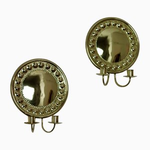 Swedish Brass Sconces, 1973, Set of 2