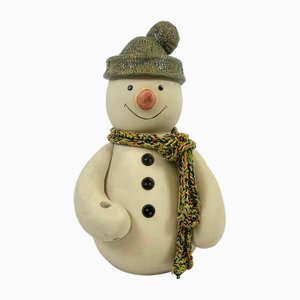 Large Vintage Ceramic Snowman Figure, 1970s
