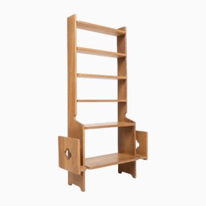 French Oak Bookcase by Guillerme Et Chambron for Votre Maison, 1950s